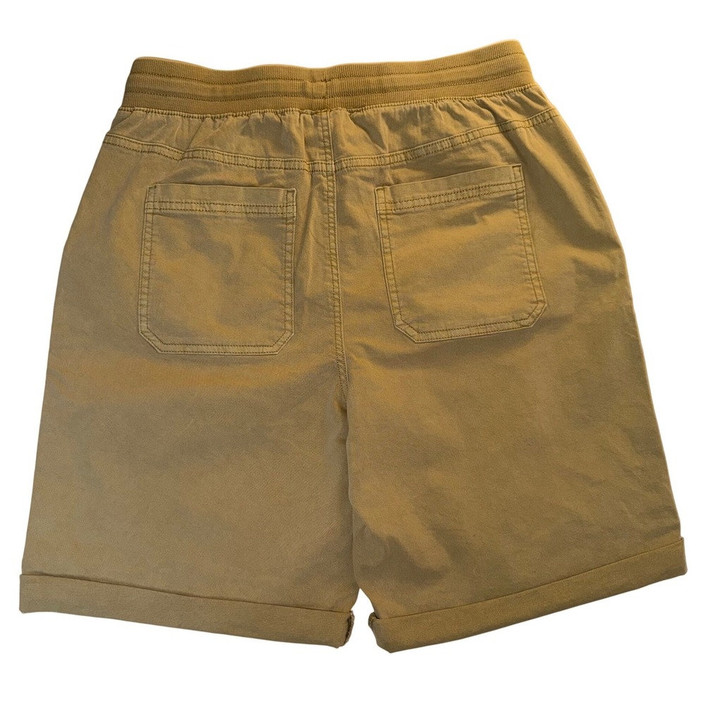 Everyday Khaki Shorts Womens Medium Safari Tan Drawstring Cuffed Stretch Outdoor - Picture 2 of 7